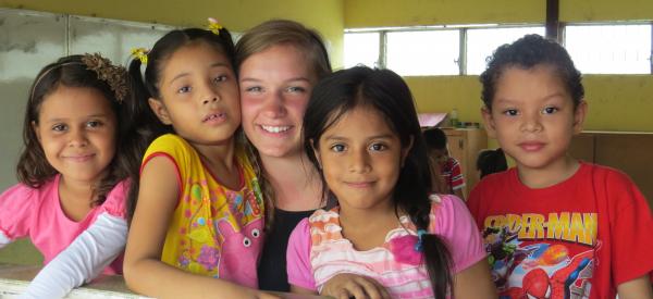 VBS Students with Sarah